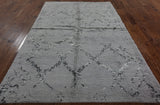 Gray Modern Moroccan Oriental Wool  Rug 6 X 9 - Golden Nile