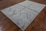 Gray Modern Moroccan Oriental Wool  Rug 6 X 9 - Golden Nile