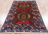 4 X 6 Persian Balouch Oriental Wool On Wool Area Rug - Golden Nile