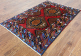 4 X 6 Persian Balouch Oriental Wool On Wool Area Rug - Golden Nile