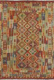 Oriental Kilim Reversible Wool on Wool Rug 7 x 10 - Golden Nile