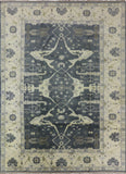 Traditional Blue Oushak Rug 10 X 14 - Golden Nile