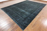 Navy Blue Over-Dyed 9 X 12 Rug - Golden Nile