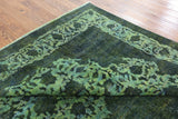 9 X 13 Vintage Green Overdyed Rug - Golden Nile